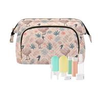 decor gift Trousse de maquillage légère et coquine avec fleur d'émeu tropicale (mot longword) pour femme
