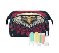 decor gift Trousse de maquillage pour femme avec fermeture éclair Eagel Bird Dark Movie (mots longwords) pochette à bijoux pour organisateur de bijoux