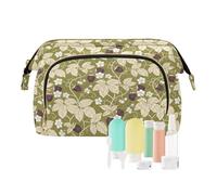 decor gift Trousse de maquillage pour sac à main Essentials William Morris Retro Raspberry Grass Green (mot longword) porte-monnaie pour femme pour le rangement des cosmétiques