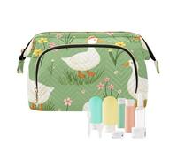 decor gift Trousse de toilette de voyage légère et drôle pour les amoureux des animaux, oies idiotes (mot long) pour femme