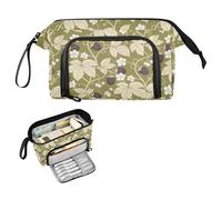 decor gift William Morris Trousse à crayons rétro vert framboise grande capacité avec fermeture éclair avec fente pour étudiant primaire cosas para la escuela para ninas