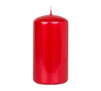 Decor Grace Bougie pilier vernis rouge écarlate brillant métallique (petit pilier)