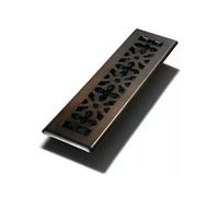 Decor Grates 2-Inch by 12-Inch Gothic Black Steel Floor Register, marron, AGH212-RB