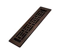 Decor Grates 2-inch by 12-inch Oriental Floor Register, marron, AJH212-RB