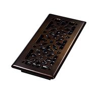 Decor Grates 4-Inch by 10-Inch Gothic Black Steel Floor Register, marron, AGH410-RB