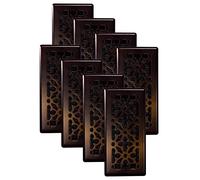 Decor Grates AGH410-RB-8 Lot de 8 registres de Sol Gothiques 10,2 x 25,4 cm, Finition Bronze frotté