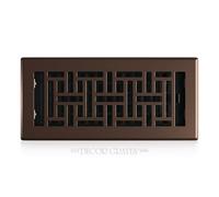 Decor Grates AJH410-RB Oriental Floor Register, Rubbed Bronze, 4-inch by 10-inch