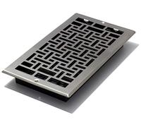 Decor Grates AJL612W-NKL Registre de sol oriental, finition nickel brossé, 15,2 x 30,5 cm