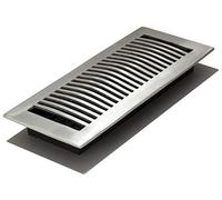 Decor Grates Grille de Sol Texturée Noir, Aluminium, Fini Nickel brossé, 3.5813999999999999 x 13.614400000000002 x 33.020000000000003 cm