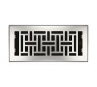 Decor Grates Oriental Floor Register, argent, AJH410-NKL