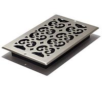 Decor Grates SP610W-NKL Registre mural/plafond Design volutes Finition nickel brossé 15,2 x 25,4 cm