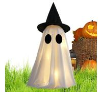 Décor Halloween Fantôme Lumineux Panneau Lumineux Effrayant Avec Chapeau De | Décorations Extérieures Halloween Pour Intérieur Jardin Pelouse Porche Fenêtre Maison Bureau Fête École