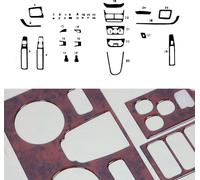 Décor intérieur Cockpit pour Fiat Doblo 2000-2010 optique bois de racine 26pcs
