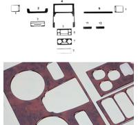 Décor intérieur Cockpit pour Fiat Scudo 1996-2006 optique bois de racine 9pcs