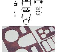 Décor intérieur Cockpit pour Ford Fusion 2005-2012 aspect bois de racine 9pcs
