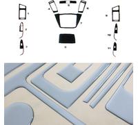 Décor intérieur Cockpit pour Hyundai i30 2007-2012 aspect aluminium 11pcs