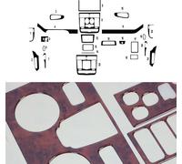 Décor intérieur Cockpit pour Mercedes Vito W639 2003-2006 optique bois de racine 22pcs