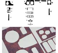 Décor intérieur Cockpit pour Renault Kangoo 1998-2008 optique bois de racine 13pcs