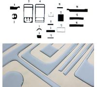 Décor intérieur Cockpit pour Seat Cordoba 2002-2009 Optique aluminium 16pcs