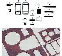 Décor intérieur Cockpit pour Seat Cordoba 2002-2009 optique bois de racine 16pcs