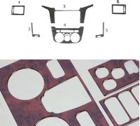 Décor intérieur Cockpit pour Toyota Hilux 2005-2015 optique bois de racine 6pcs