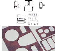 Décor intérieur Cockpit pour VW Polo 1999-2001 optique bois de racine 20pcs