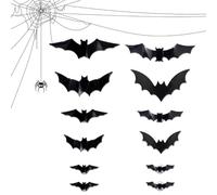 Décor Mural Chauve-Souris Art Mural Décoratif Adhésif 3D à LED Réutilisable