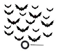 Décor mural des chauves-souris, chauves-souris effrayantes réutilisables décor mural - décorations extérieures Ornement des fournitures de fête, des accessoires photo