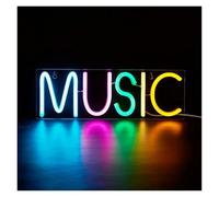 Décor Mural Lumière Enseigne Au Néon Music Pour Décoration Murale Lettres Colorées Lumière Alimentée Par USB Pour Chambre À Coucher Salle De Jeux Club Bar 30cm×10cm