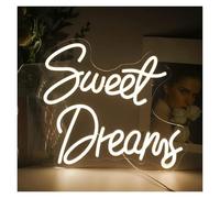 Décor Mural Lumière Enseigne Au Néon Sweet Dreams Lumière À Intensité Variable USB Pour Chambre Fête De Saint-valentin Décor Esthétique Personnalisé 35cm×29.5cm