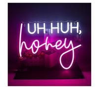 Décor Mural Lumière Enseigne Lumineuse Uh Huh Honey Pour Décoration Murale, Chambre À Coucher, Salle De Jeux, Grotte, Maison, Bar, Fête D'anniversaire, 42cm×32.5cm