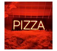Décor Mural Lumière Panneau Néon LED "PIZZA" Pour Aliments, Lumière LED Pour Restaurant, Pizza, Boutique, Décoration, Alimenté Par USB, Lampes À Intensité Variable