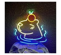 Décor Mural Lumière Signe Néon Cochon D'inde, Lumière Led En Forme D'animal, Variable Pour Chambre À Coucher, Chambre D'enfants, Parc D'attractions, Décoration Murale, 34x34cm