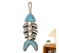 Décor Mural Os de Poisson,Décoration Vintage pour Patio - Décor et Thermomètre - Pour Propriétaire Appartement Chambre Cuisine Bureau Salle De Classe Bibliothèque Terrasse Jardin Couloir