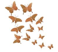Décor Mural Papillon en Métal,Ensemble de 15 Pièces d'art Métallique Artisanal | Dagelijkse Gezichtsverzorging,pour Chambre Fille Enfant Salon Salle de Bain Jardin Fête Extérieur