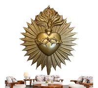 Décor Murale Gothique | Figurine Murale Suspendable Artisanale,Sculpture Sacré-Cœur en Résine Décor pour Bureau Église Mariage Vintage Collection Pâques Noël