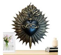 Décor Murale Gothique | Ornement Figurine Décoratif | Sculpture Artisanale du Cœur Sacré pour les Collectionneurs Vintage Appartement Chambre Église Pâques Mariage Noël Bureau Salon