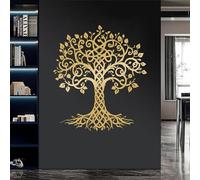 Décor naturel: art mural en métal avec arbre de vie celtique, pour salon | “arbre de vie celtique” devient un art mural métallique avec un point focal apaisant dans le salon, pour un décor rustique.