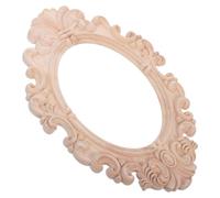 Décor Ovale en Bois Brut, Facile à Peindre, Style Vintage | Applique Légère en Bois Non Finition, Installation Simple, Profondeur Améliorée, Adaptée Bureau et Maison