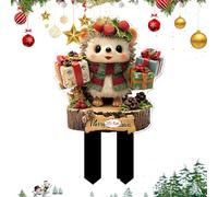 Décor piquets de Noël Décor plat 2D thème des fêtes imperméable sur le sol | Décor de Jardin pour Noël Pour Porche Pelouse Chemin Arrière-Cour Extérieur Patio Pot De Fleurs Jardin Trottoir Rue SCD754-5