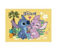 dekora - Décoration pour Gâteaux d’Anniversaire - Cake Topper Stitch 21 x 8 cm - Feuille Rectangulaire en Papier Comestible pour Gâteau - Sans Gluten, Sans Lactose - Convient aux Végétariens