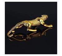 Décor Sculpture Abstraite Statue décorative, Sculpture d'animaux Miniature à la Main Exquise Résine d'or Léopard Strass Panthère Figurine Figurine Freildlife Arraft for la télévision Décoration Salon