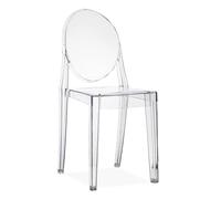 Decor Space Chaise en polycarbonate transparent Ghost ''Louvre'' empilable pour l'intérieur et l'extérieur (1, chaise) 93cm