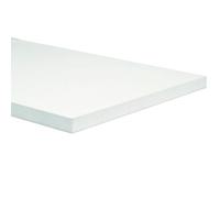 Decor Space Étagère murale suspendue en bois avec bord carré (blanc, 100 x 30 x 1,8 cm)