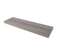 Decor Space Étagère murale suspendue en bois avec bord carré (chêne gris, 60 x 30 x 1,8 cm)