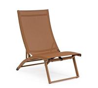 Decor Space Fauteuil Lounge inclinable Taylor structure en aluminium, 53 x 166.5 x 90 cm (Pecan)
