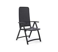 Decor Space Fauteuil Nardi Darsena avec accoudoirs et dossier réglable en 4 positions, fabriqué en Italie (anthracite)
