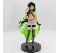 DECOR SPIRIT Magical Girl Iroha Tamaki Anime Action Figure 22 cm || Jolie sorcière debout Iroha avec capuche verte et chat blanc pour décoration de maison, bureau et table | Cadeau pour les amis et