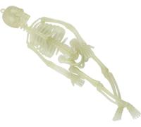 Décor Squelette d'Halloween Lumineux Modèle de Squelette Réaliste pour Pelouse Maison Hantée Bar Props Décorations Fête d'Halloween