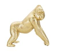 Décor statue de gorille en résine dorée 24,3x13,9x22,8 cm
